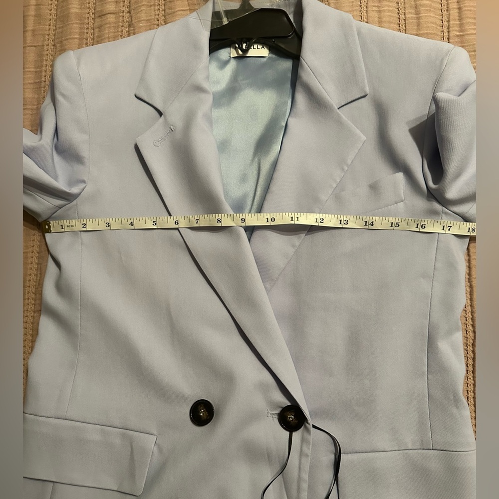 NWT MARELLA  Manisa Double-Breasted Blazer Light Blue - Picture 9 of 17